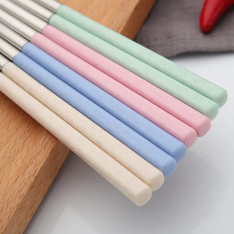 Palillos Coreanos de Acero Inoxidable | Tonos Pastel