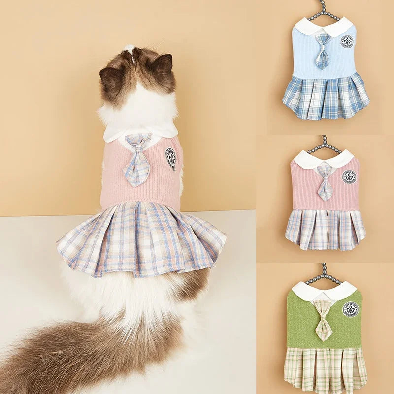 Vestido Estilo Colegial K-Drama para Mascotas