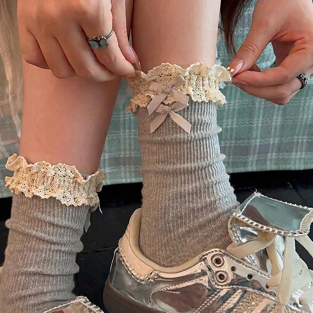 Calcetines Seoul Ballet – Encaje y Lazos Balletcore