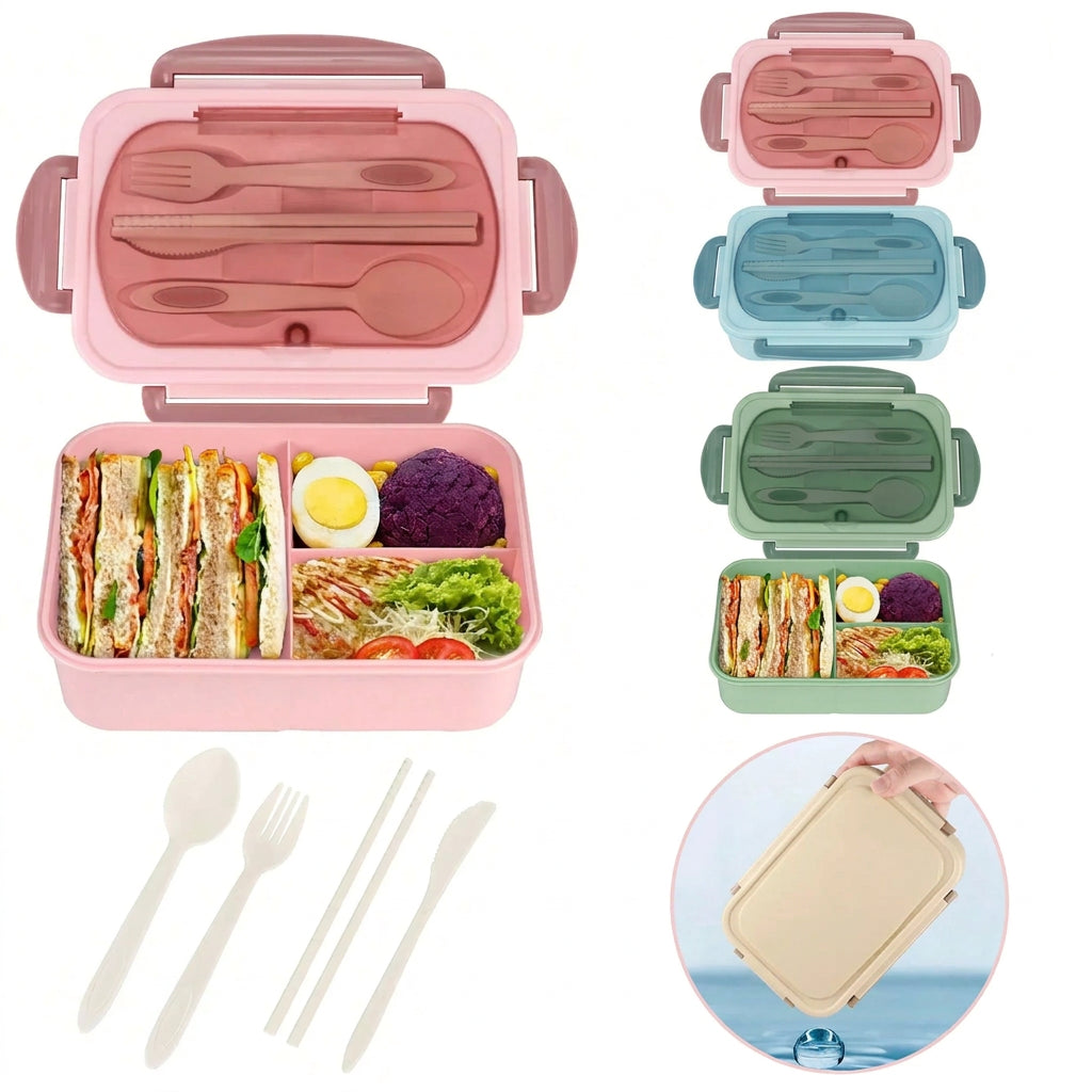 Bento Box Dual Layer – Fiambrera Compartimentada Aesthetic