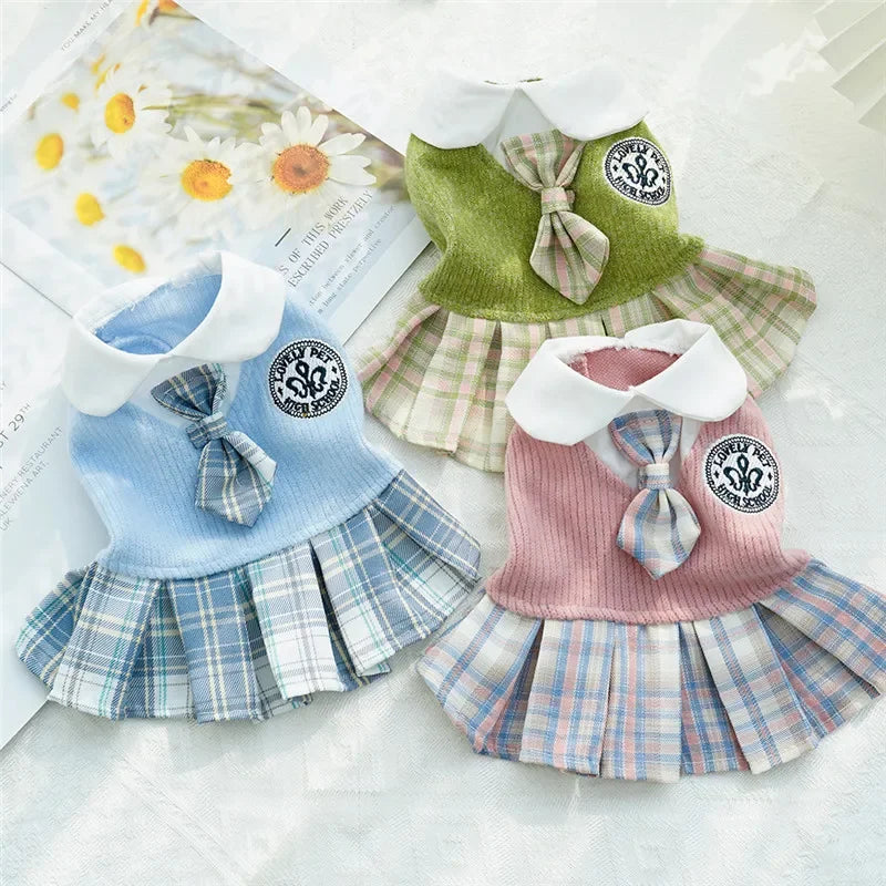 Vestido Estilo Colegial K-Drama para Mascotas