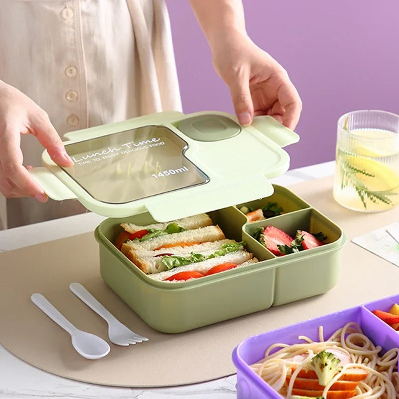 Bento Box Sakura Square – Fiambrera con Salsera Integrada