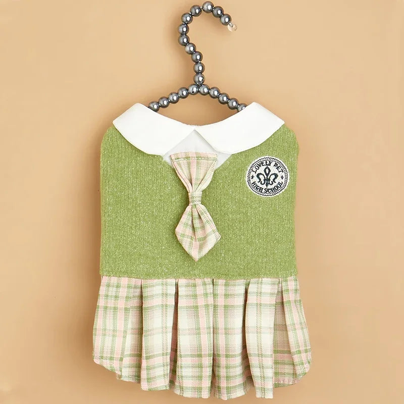 Vestido Estilo Colegial K-Drama para Mascotas
