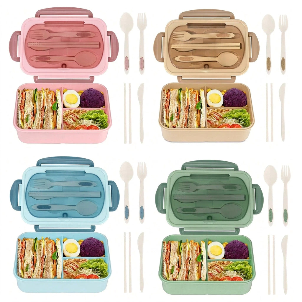 Bento Box Dual Layer – Fiambrera Compartimentada Aesthetic