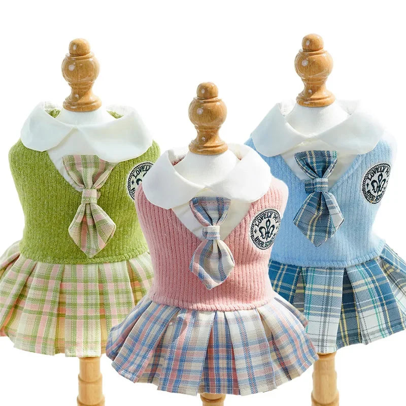 Vestido Estilo Colegial K-Drama para Mascotas