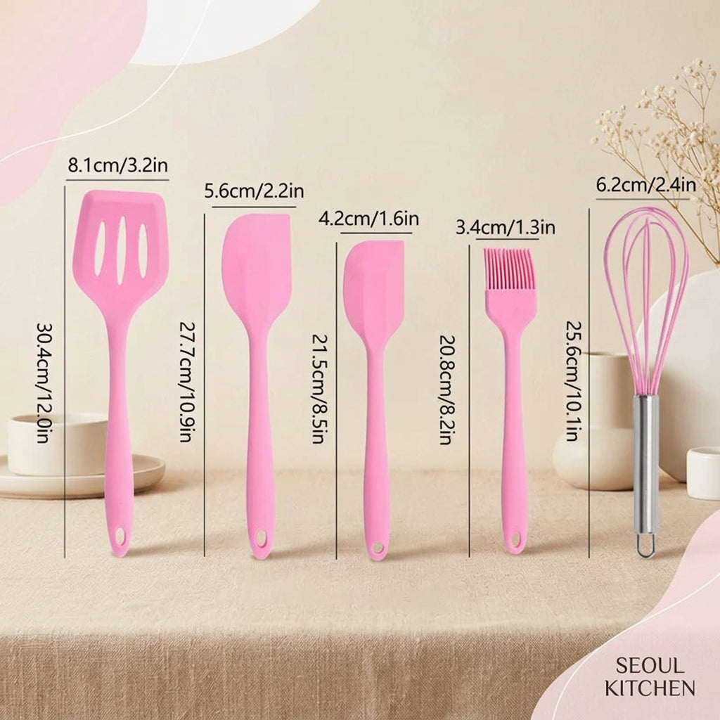 Set de Utensilios de Cocina Minimalist (5 Piezas) – Silicona Premium