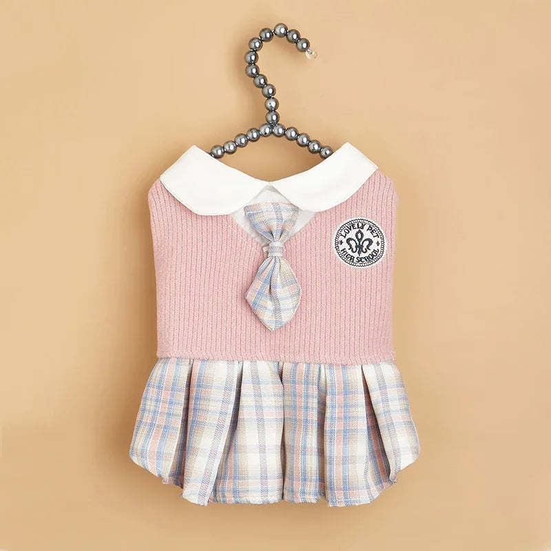 Vestido Estilo Colegial K-Drama para Mascotas
