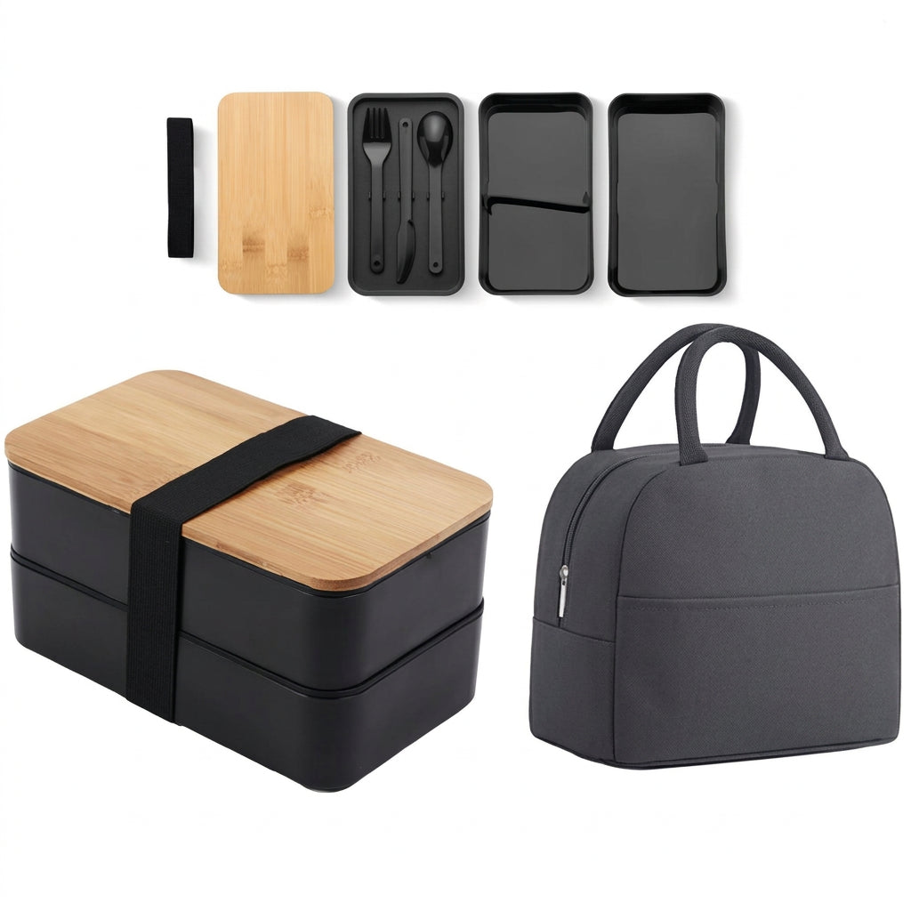 Bento Box Sakura Duo – Pack Lunch Box con Bolsa Térmica