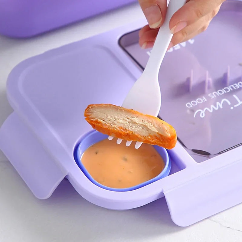 Bento Box Sakura Square – Fiambrera con Salsera Integrada