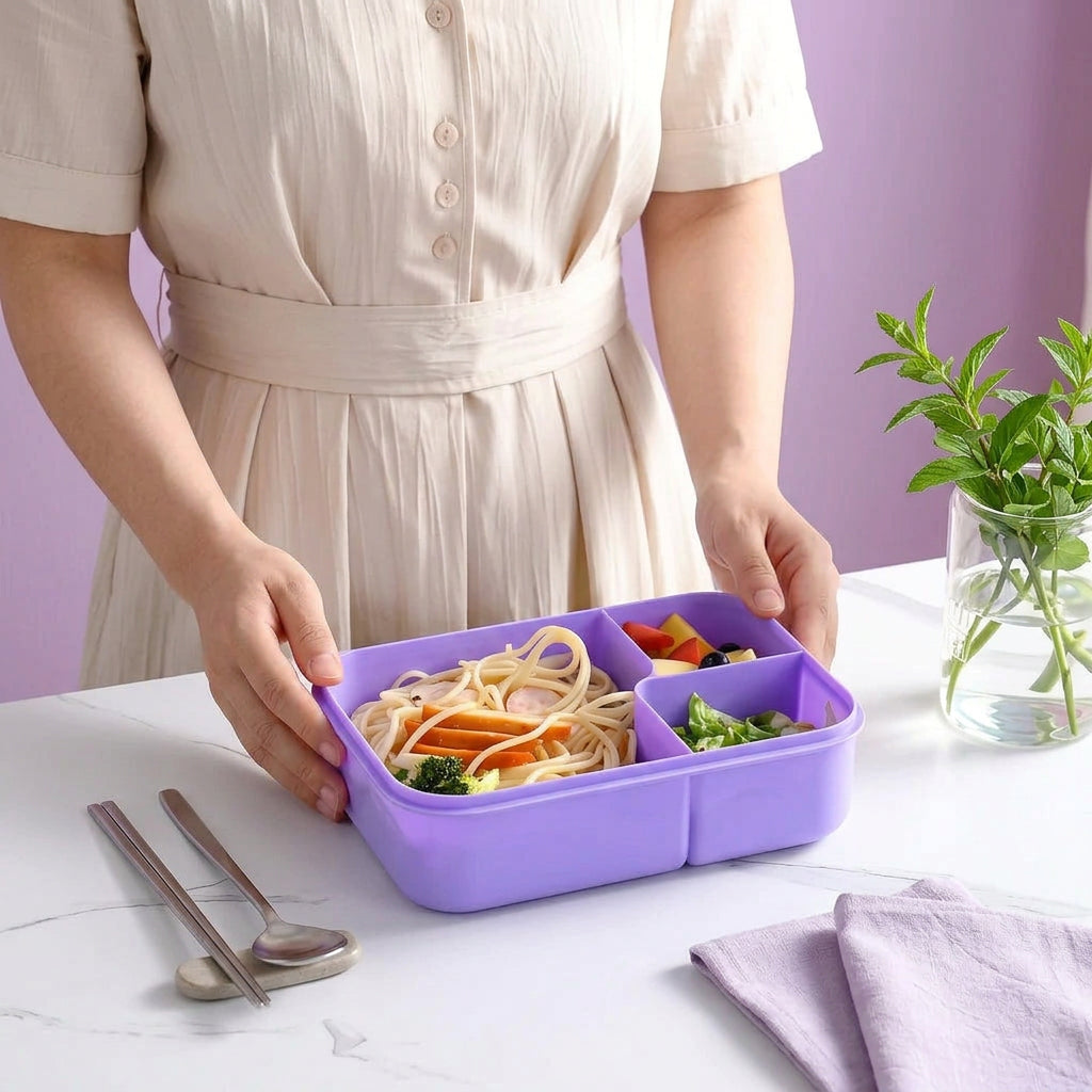 Vajilla/Bento Box Sakura Square – Fiambrera con Salsera Integrada
