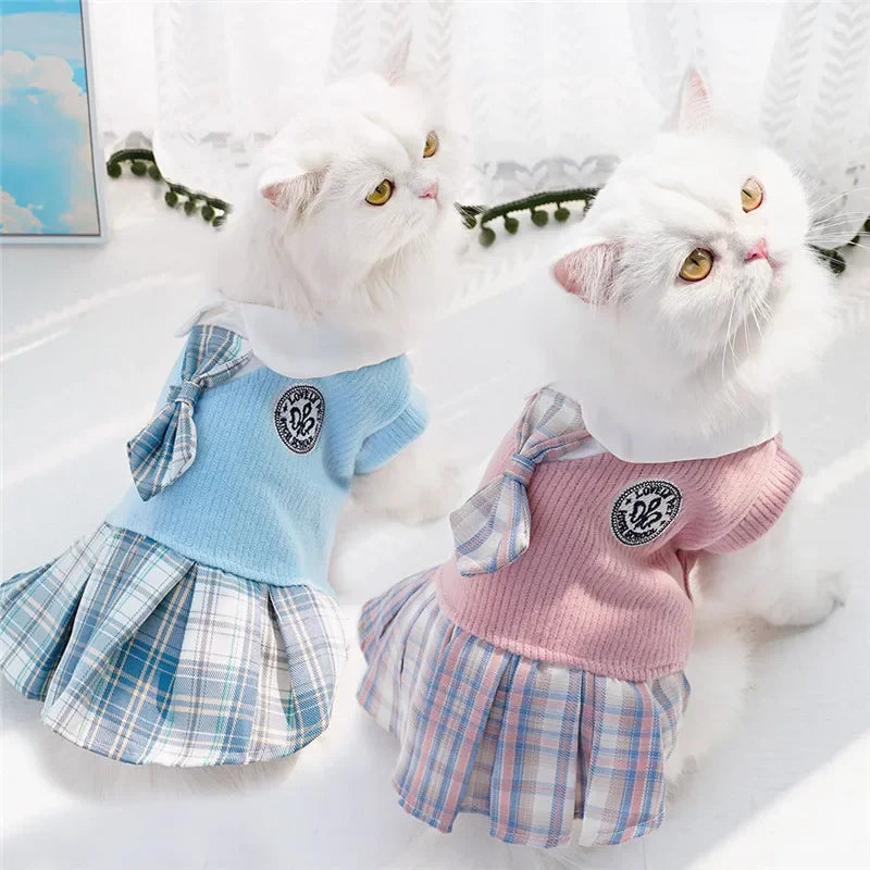 Vestido Estilo Colegial K-Drama para Mascotas