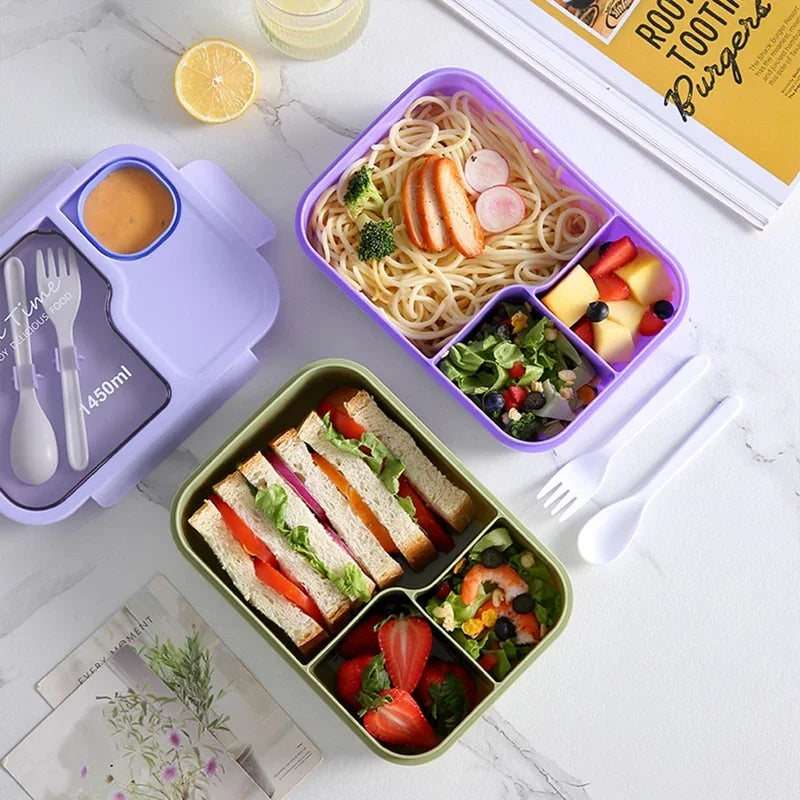 Bento Box Sakura Square – Fiambrera con Salsera Integrada