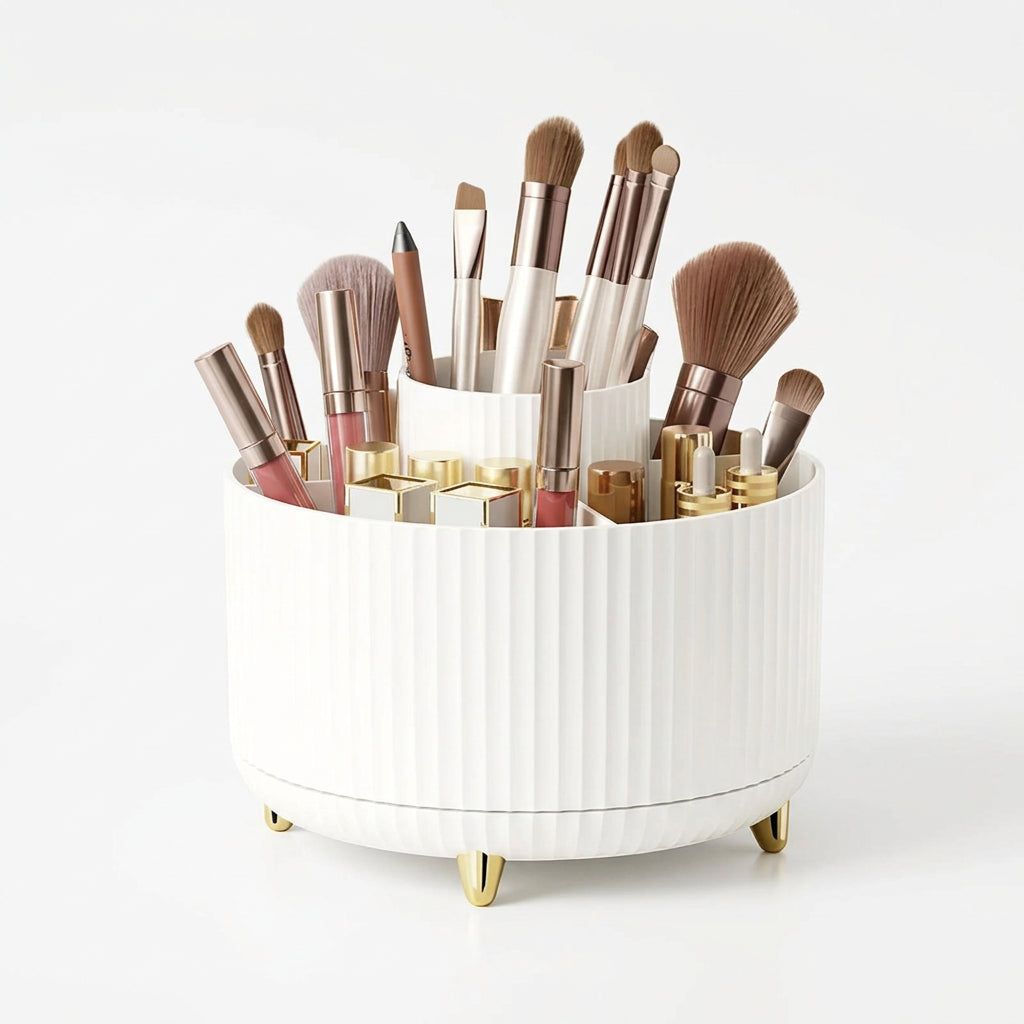 Organizador de Brochas y Maquillaje Giratorio 360°