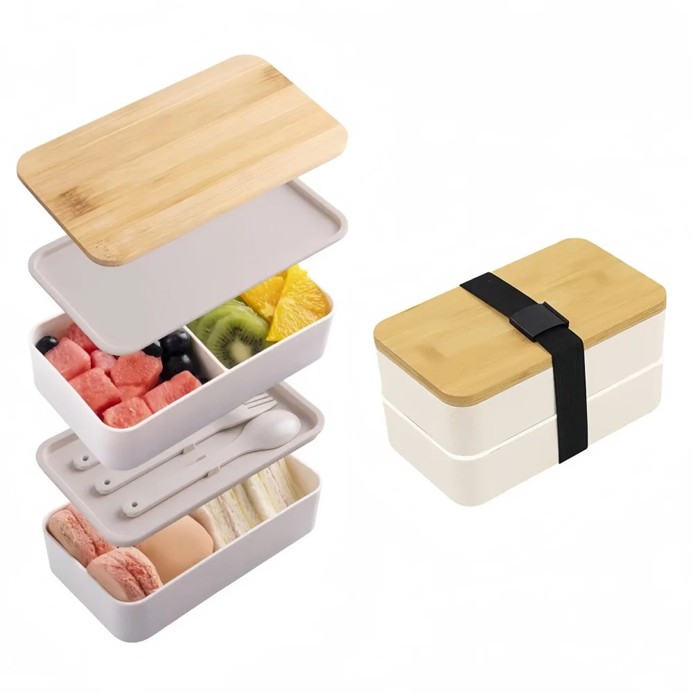 Bento Box Sakura Duo – Pack Lunch Box con Bolsa Térmica