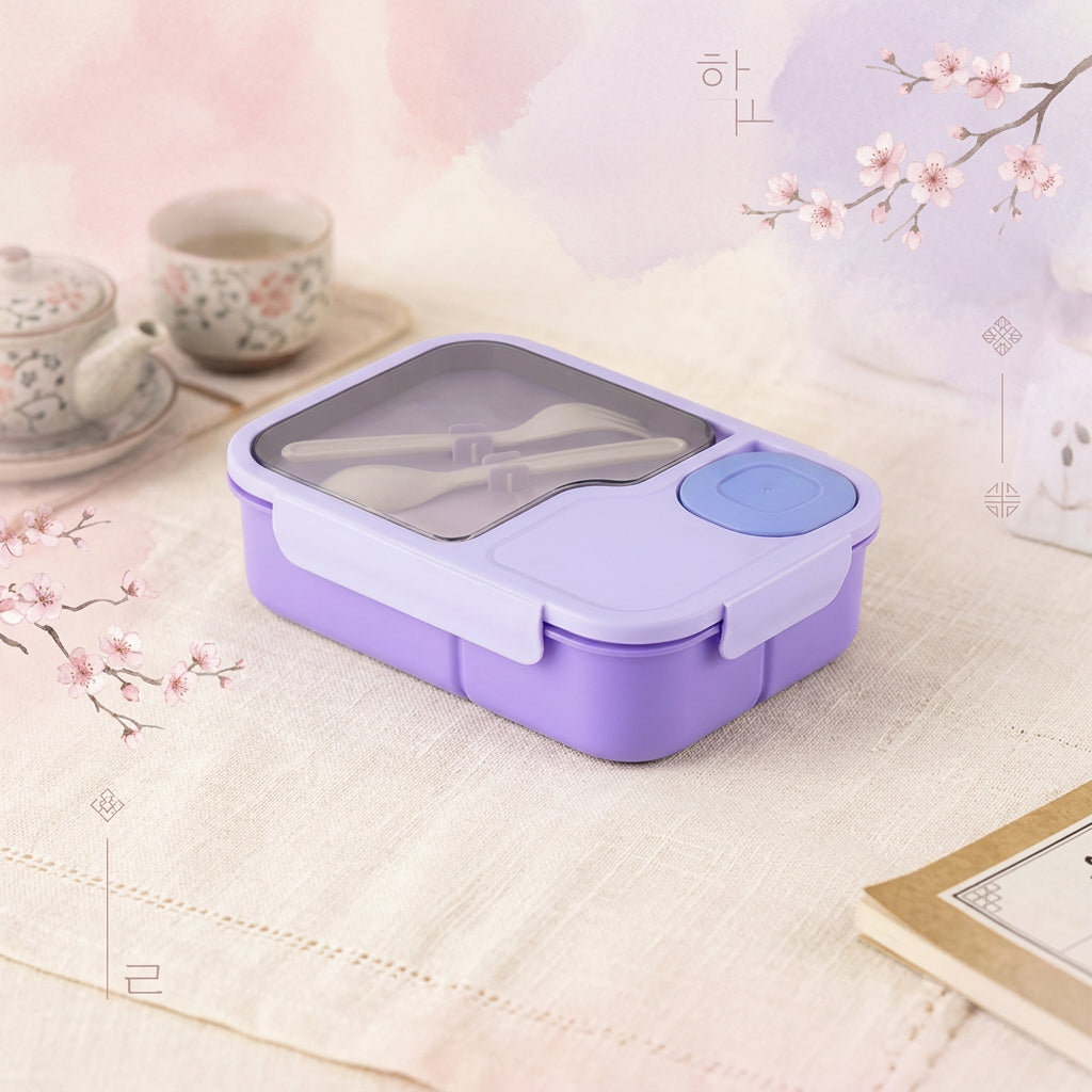 Vajilla/Bento Box Sakura Square – Fiambrera con Salsera Integrada