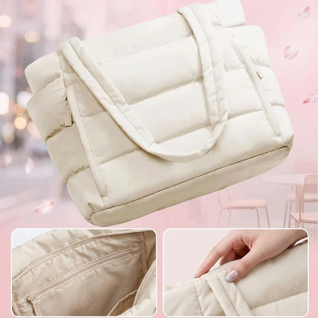 Tote Bag Puffy K-Trend – Bolso Acolchado Multiorganizador