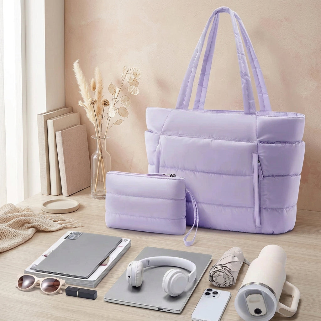 Tote Bag Puffy K-Trend – Bolso Acolchado Multiorganizador