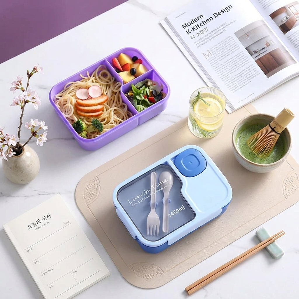 Vajilla/Bento Box Sakura Square – Fiambrera con Salsera Integrada